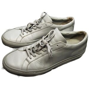 Common Projects Achilles Low Sneakers Grey Leather Men's Size 9.5
